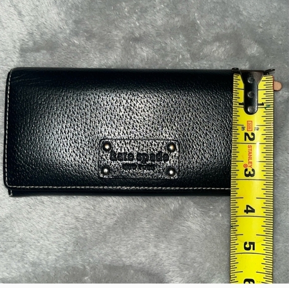 Kate Spade ♠️ Black Pebbled Leather Handbag & Wallet SET - Picture 11 of 16